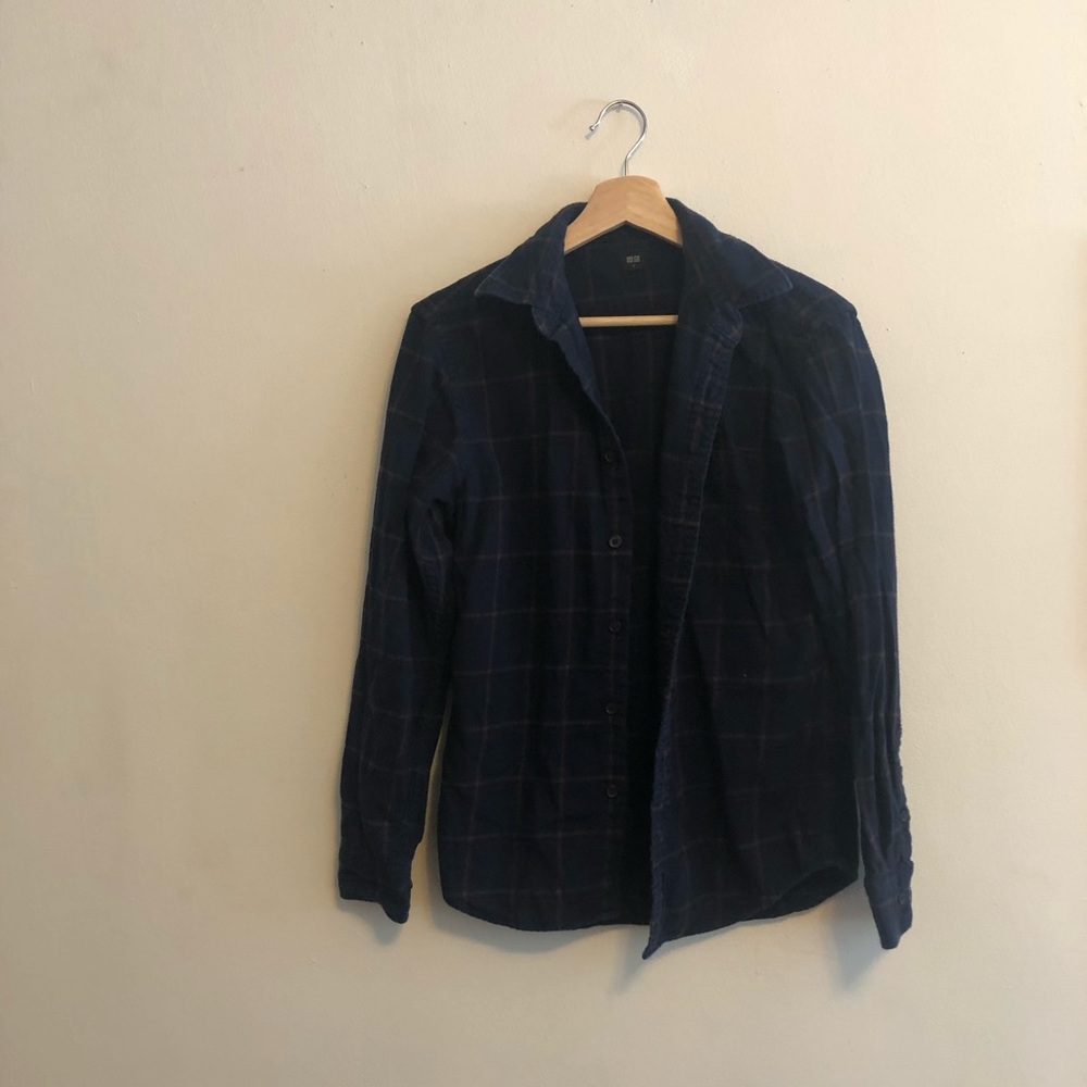 Uniqlo Navy Flannel Shirt
